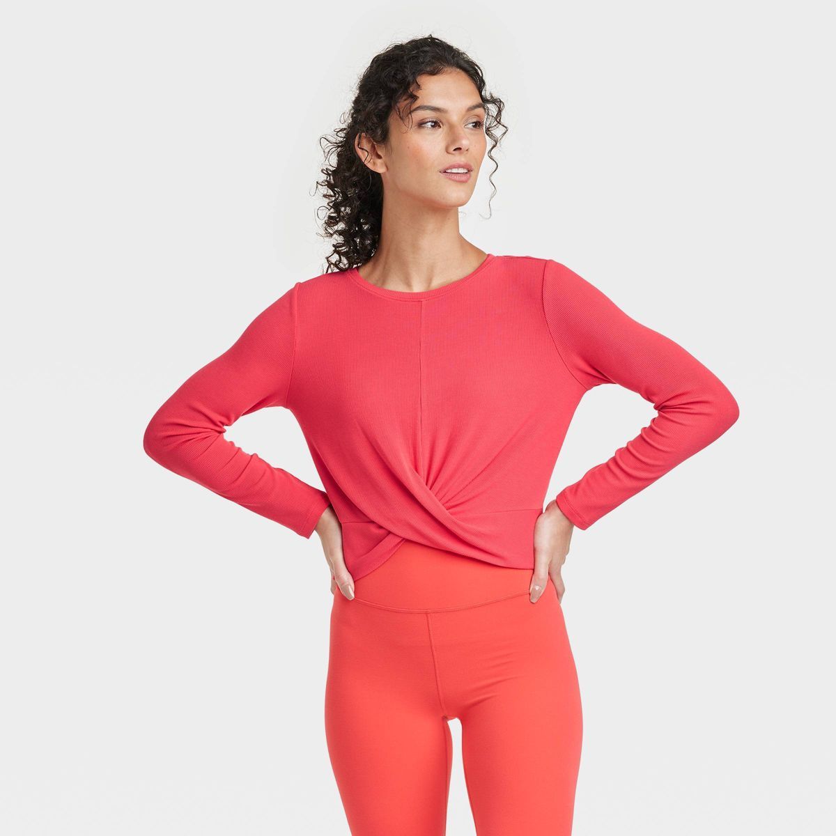 Women's Twist Front Long Sleeve Top - All in Motion™ | Target