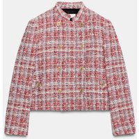 Zara - Structured Cropped Blazer - Ecru / Red - L - Woman | Zara US