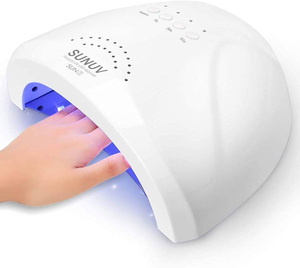 UV LED Nail Lamp, SUNUV Gel Light for Nail Polish 48W UV Dryer with 3 Timers SUNone White | Amazon (US)