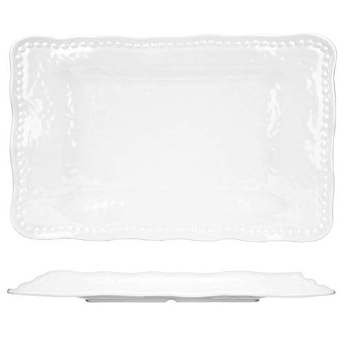 Melamine Trays, 17-inch Serving Trays and Platters, Set of 2 White | Amazon (US)