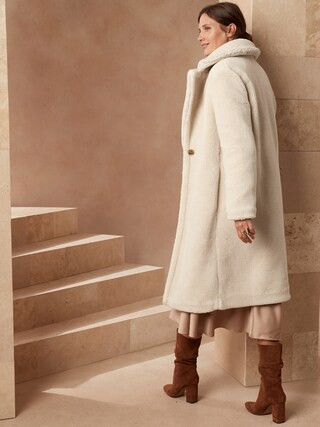 Long Teddy Coat | Banana Republic Factory