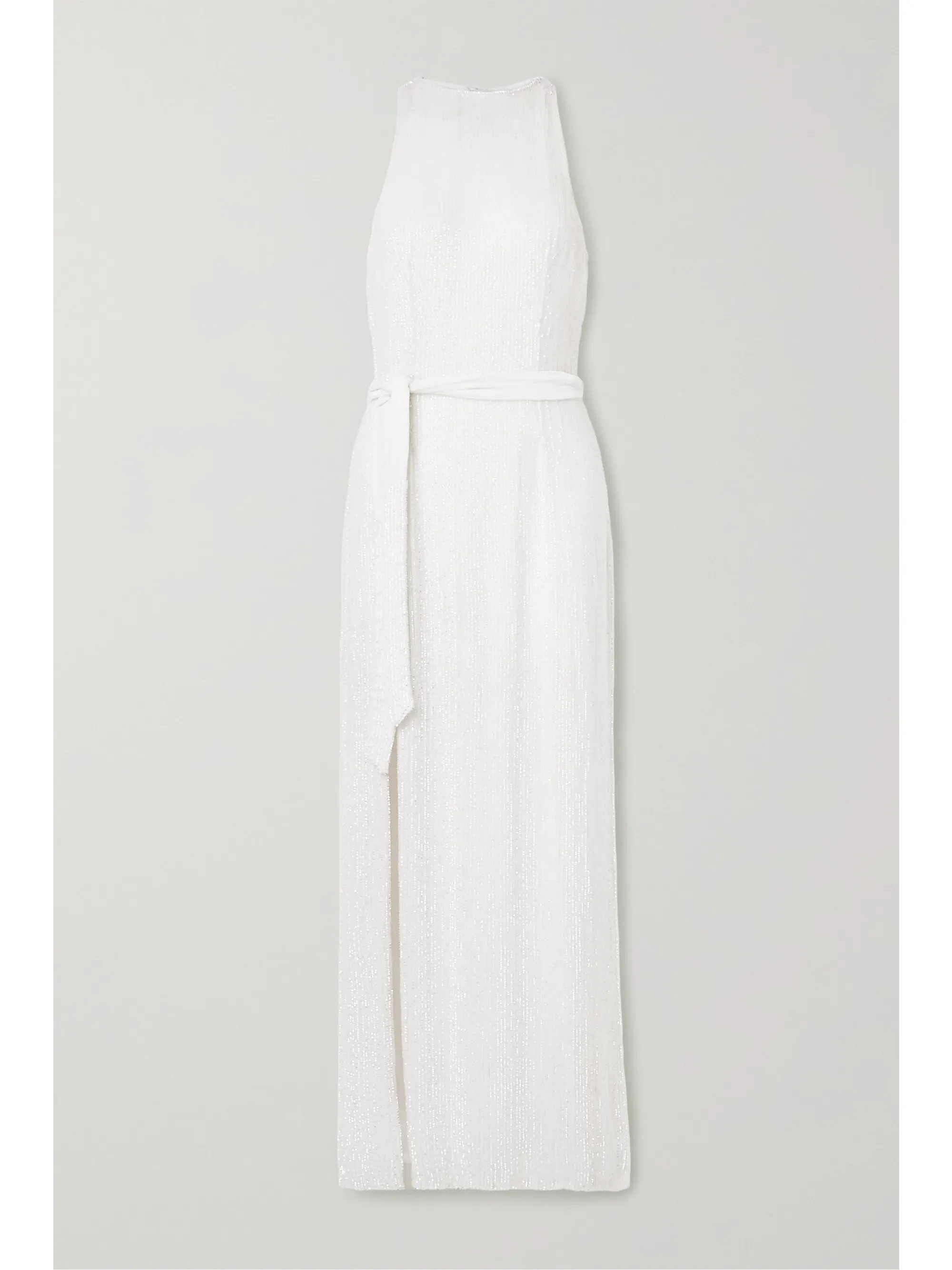 White Tilly belted sequined chiffon maxi dress | Retrofête | NET-A-PORTER | NET-A-PORTER (US)