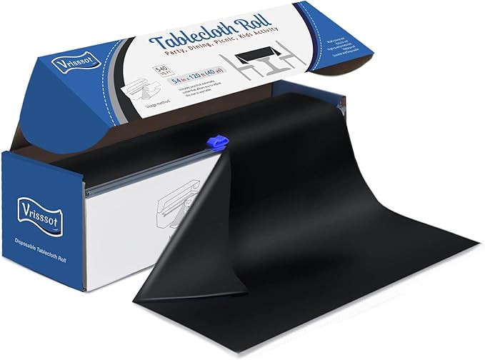 Plastic Table Cover Roll Disposable Tablecloth: 54in X 120ft Table Covers Plastic Table Cover Rol... | Amazon (US)