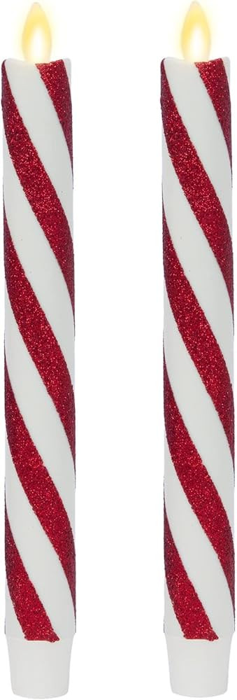 Luminara Set of 2 Moving Flame LED Taper (1x9.75), Flameless Candle, Melted Edge, Smooth Wax, Uns... | Amazon (US)