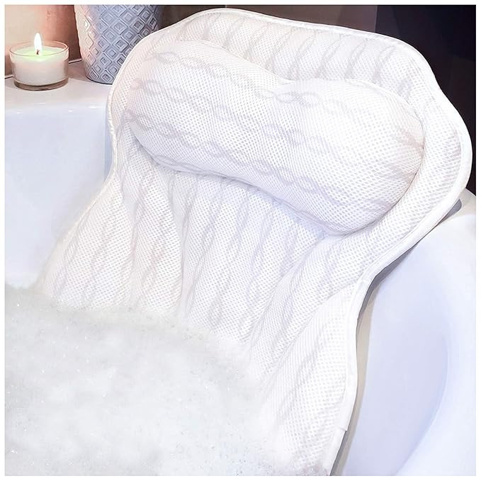 Bath Pillow Luxury Bathtub Pillow, Ergonomic Bath Pillows for Tub Neck and Back Support, Bath Tub... | Amazon (US)