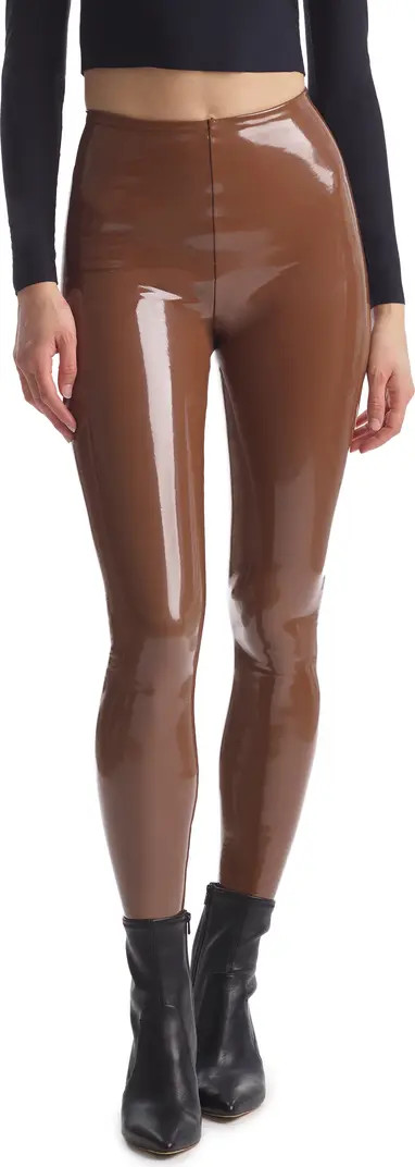 Control Top Faux Patent Leather Leggings | Nordstrom