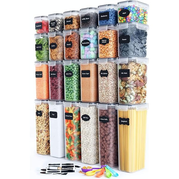 Airtight Food Storage Containers Set [14 Piece] - Kitchen Pantry Organization and Storage, BPA-Free, | Amazon (US)