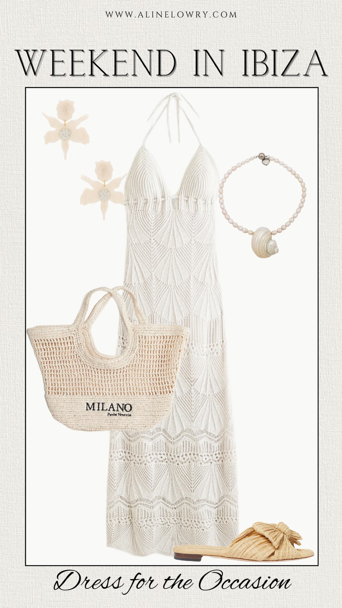 Ibiza outfit idea. Knit dress with different patterns that will make you stand out and feel comfortable. Beach/summer accessories to elevate the look. Invest in a comfortable sandal so your feet doesn’t hurt. 

#LTKswim #LTKstyletip #LTKSpringSale