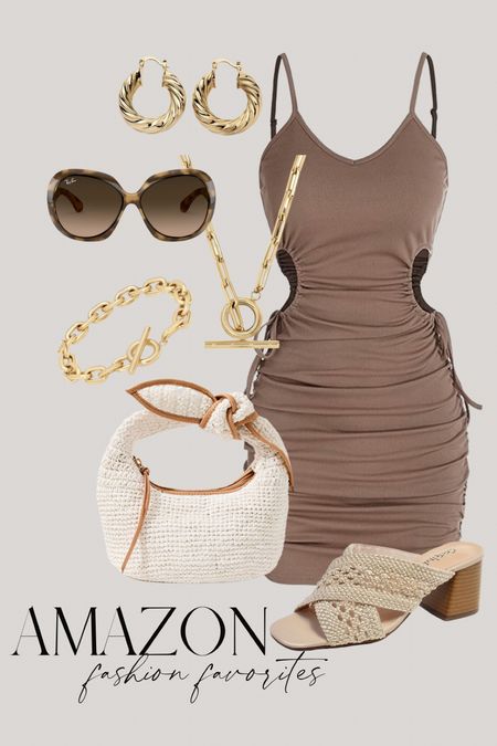 Earrings
Sunglasses 
Handbag
Bracelet 
Sandals 
Necklace
Dress
Fashion

#LTKunder50 #LTKunder100 #LTKstyletip