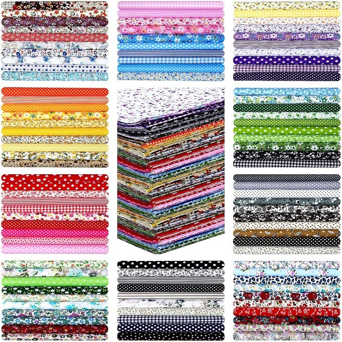 Tudomro 100 Pieces 10 x 10 Inches Cotton Fabric Squares Patchwork Quilting Fabric Bundles Layer P... | Amazon (US)