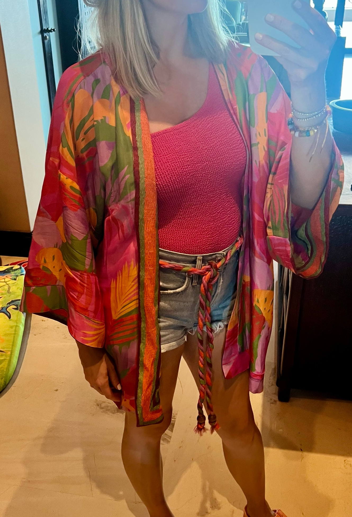 This reversible short robe from Farm Rio was one of my favorites this trip.  You get two tops in one and it covers you from the bright sun.  

#LTKSeasonal #LTKtravel #LTKswim