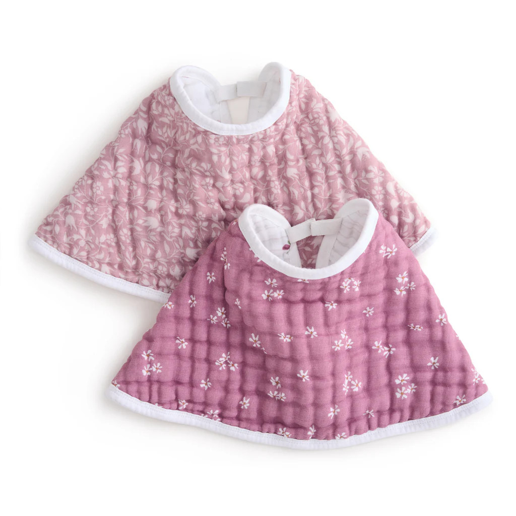organic cotton muslin burpy bibs 2 pack | Halo Sleep