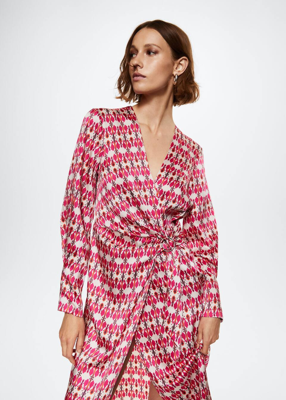 Print wrap dress | MANGO (US)