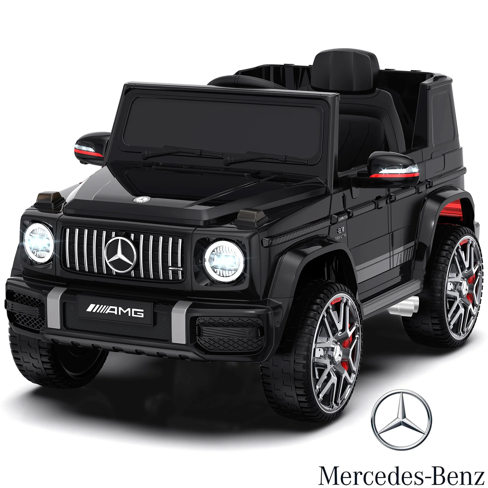 12V Mercedes-Benz G63 Licensed Powered Ride on Toy Car w/ Remote Control,  1 Seater Kid Car-Black | Walmart (US)