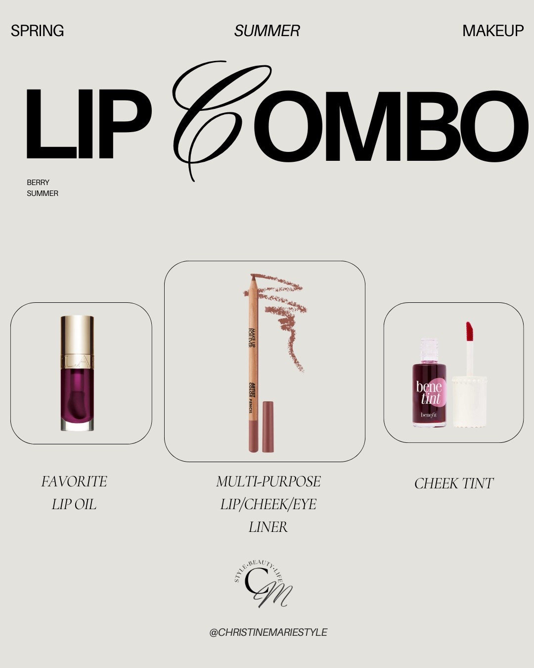 Favorite current berry lip combo






Lipstick
Lip oil
Summer makeup
Spring makeup
Beauty 
Lip pencil

#LTKFindsUnder100 #LTKStyleTip #LTKBeauty