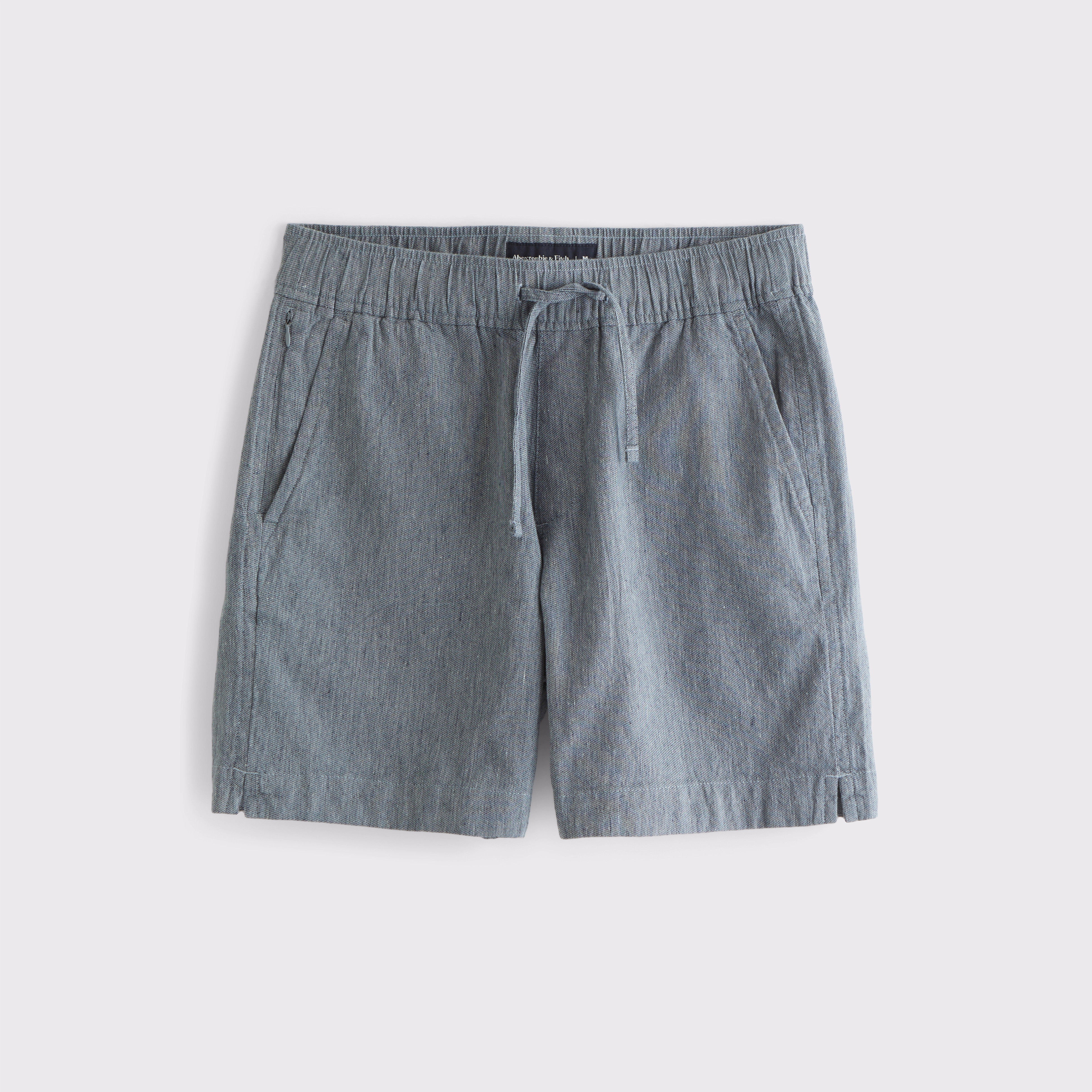 Linen-Blend Pull-On Short | Abercrombie & Fitch (US)