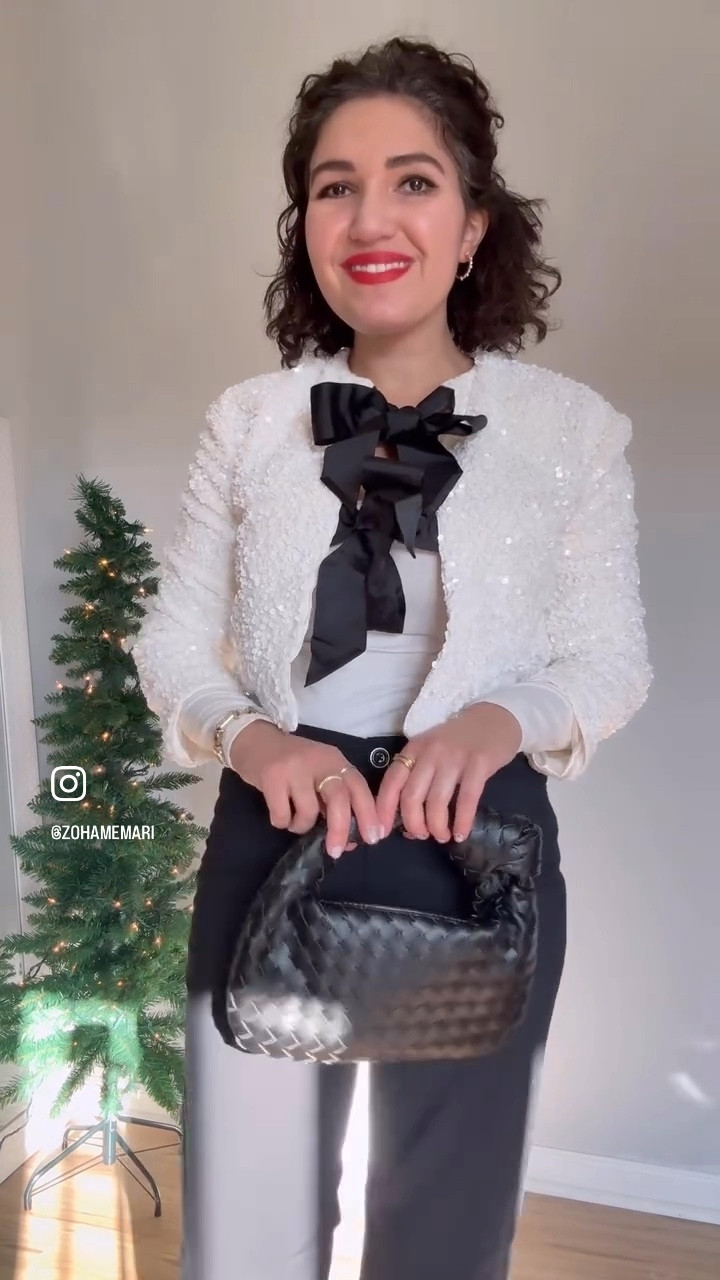Bow jacket, sequin jacket, holiday outfit, Christmas outfit 

#LTKHoliday #LTKStyleTip #LTKGiftGuide