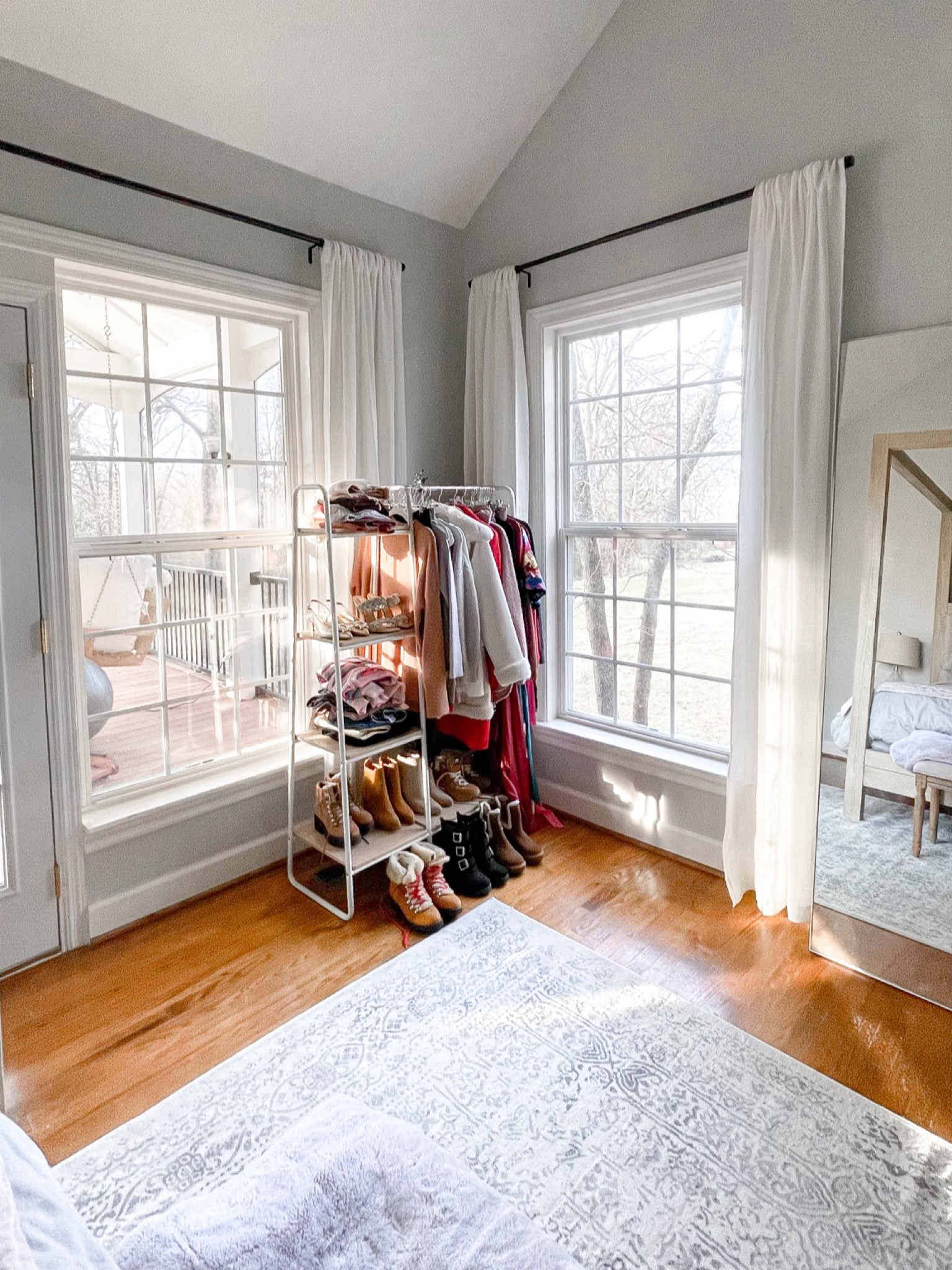 Bedroom drapes. Curtains. White curtain panels. Garment rack. Clothing rack  

#LTKhome #LTKunder50 #LTKunder100