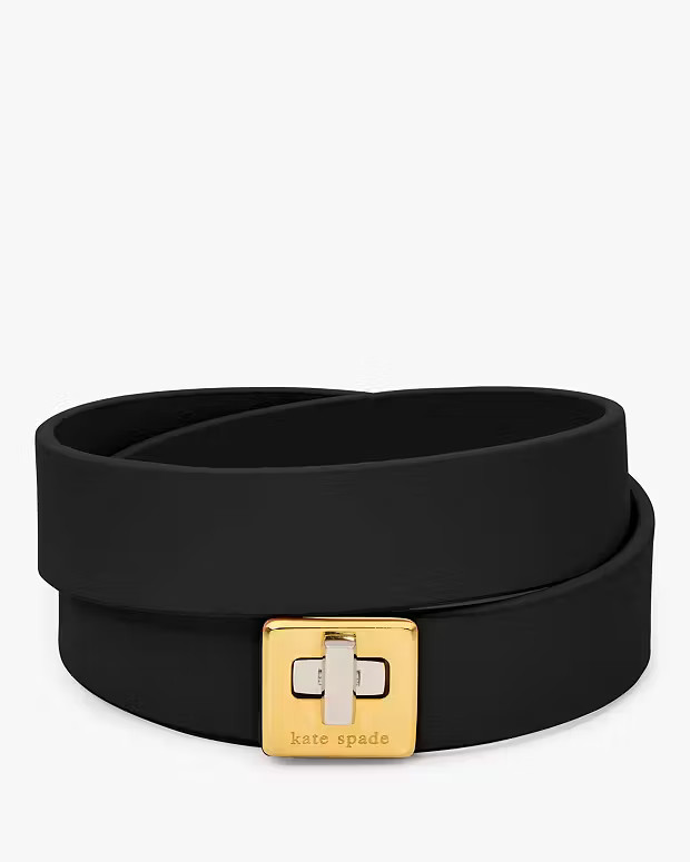 Phoebe Leather Double Wrap Bracelet | Kate Spade Outlet
