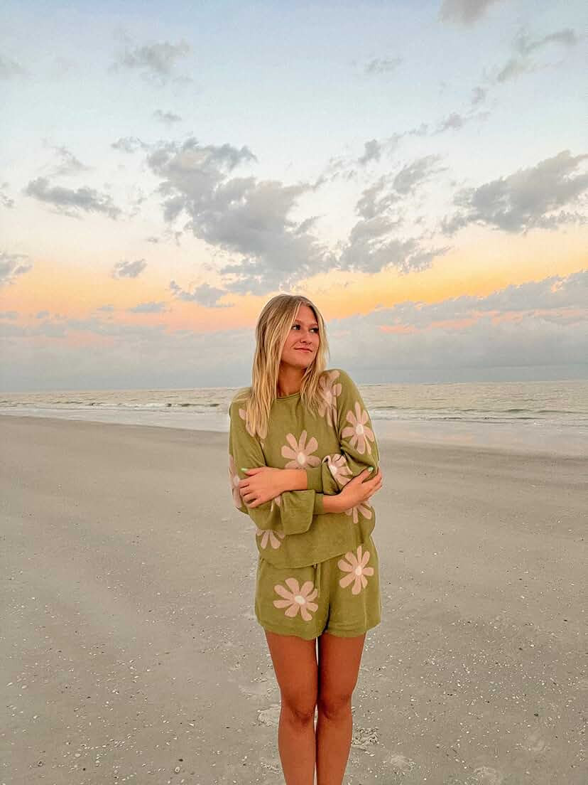 Ekouaer Knit Pajamas Set for Women Lounge Wear Sets Long Sleeve Sweatsuit Matching 2 Piece Outfit... | Amazon (US)