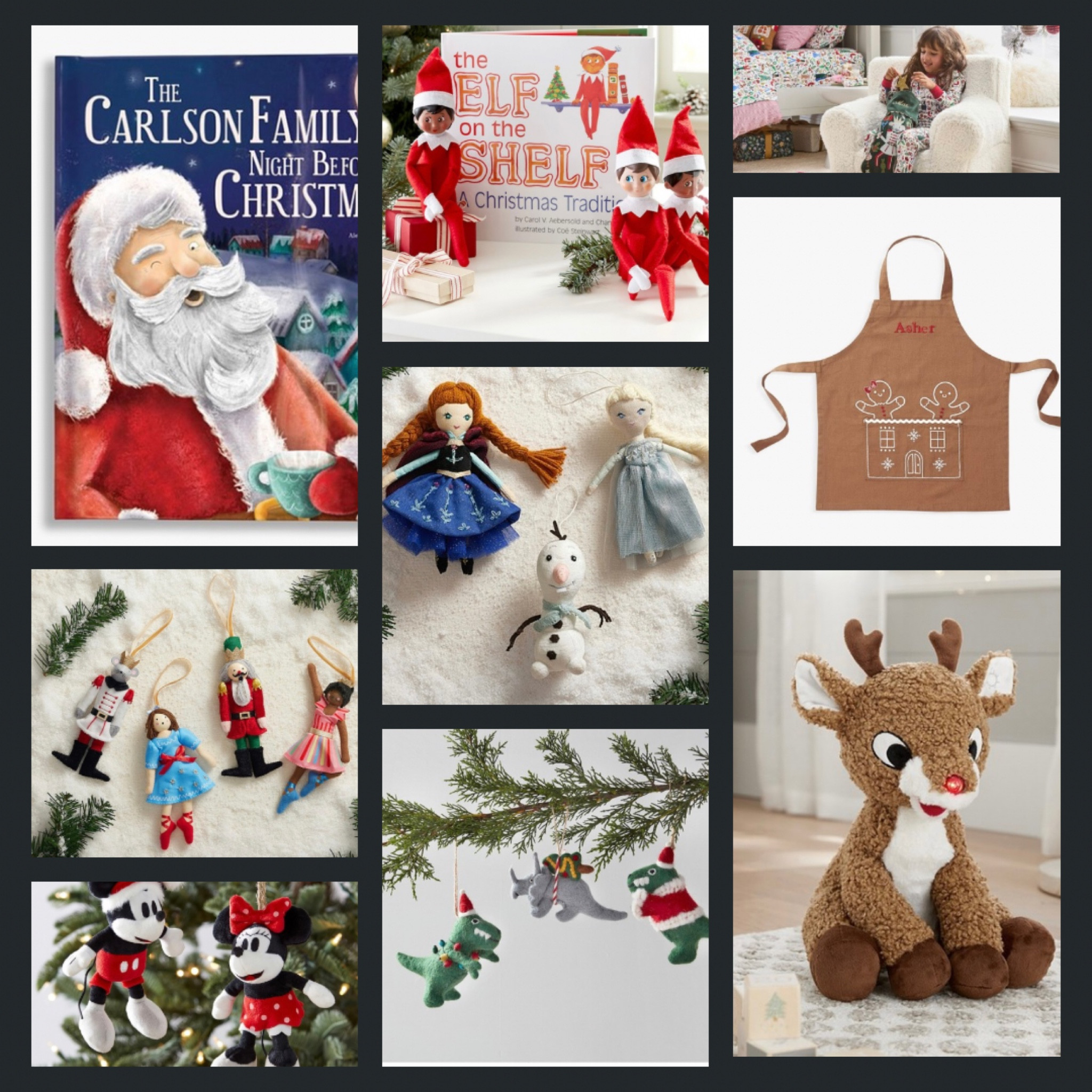 Christmas Tree Ornaments 
Personalized Book 
Kids personalized apron


#LTKFamily #LTKHoliday #LTKBaby