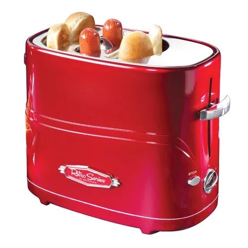 Nostalgia Retro Pop-Up Hot Dog Toaster with Mini Tongs, Red | Walmart (US)