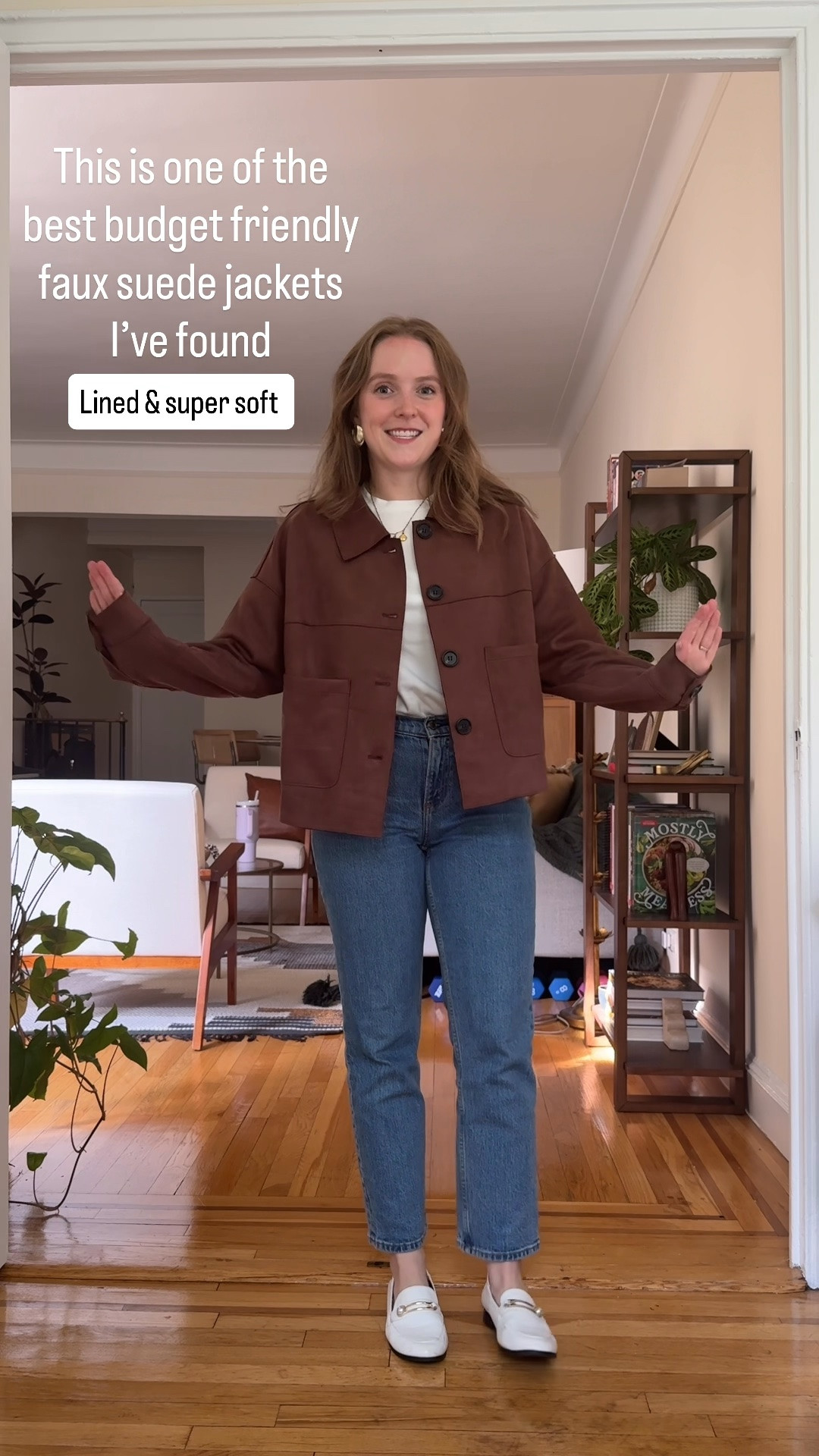 One of the best budget faux suede jacket keys I’ve found! Lined, soft and under $40.