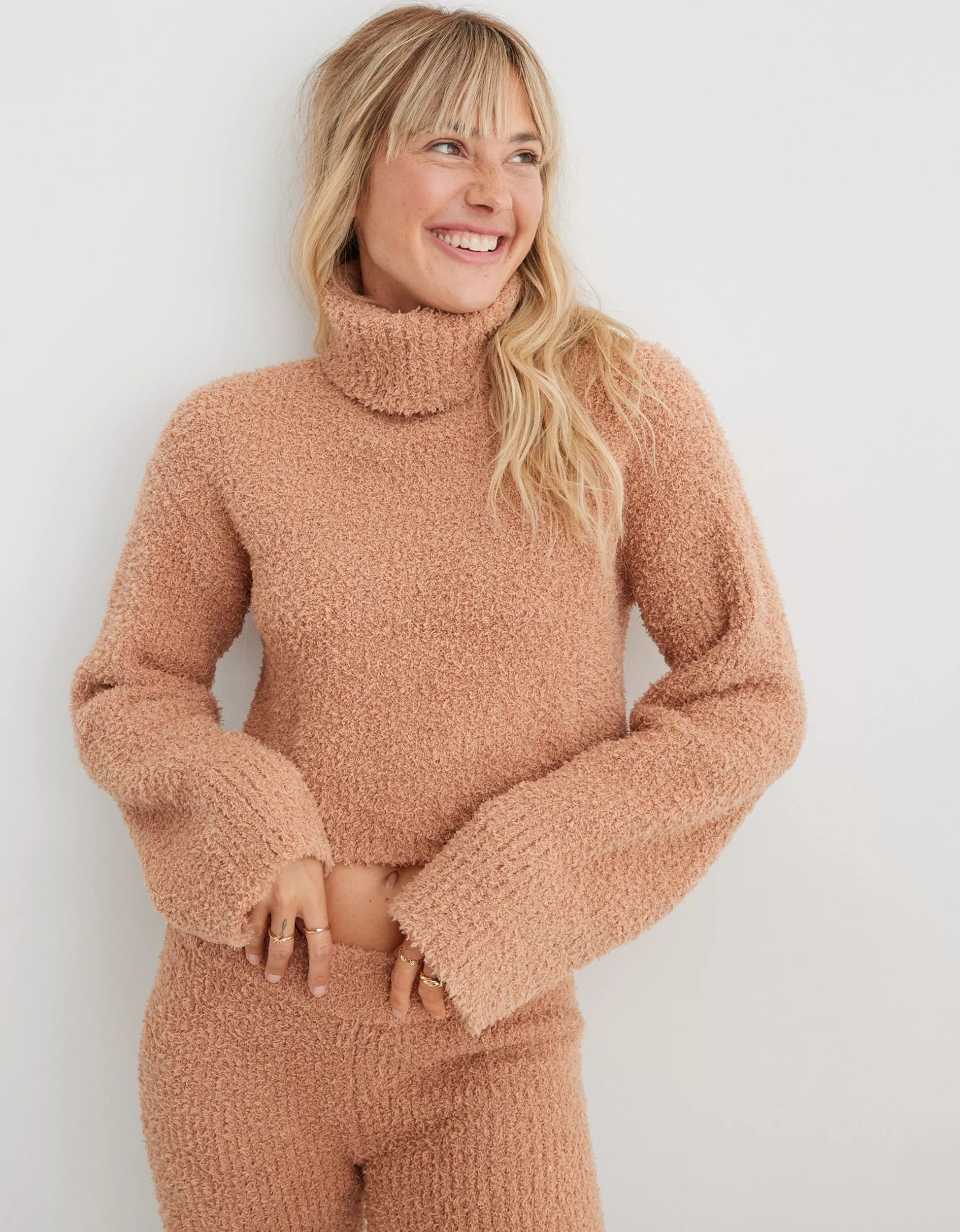 Aerie Marshmallow Turtleneck Sweater | Aerie