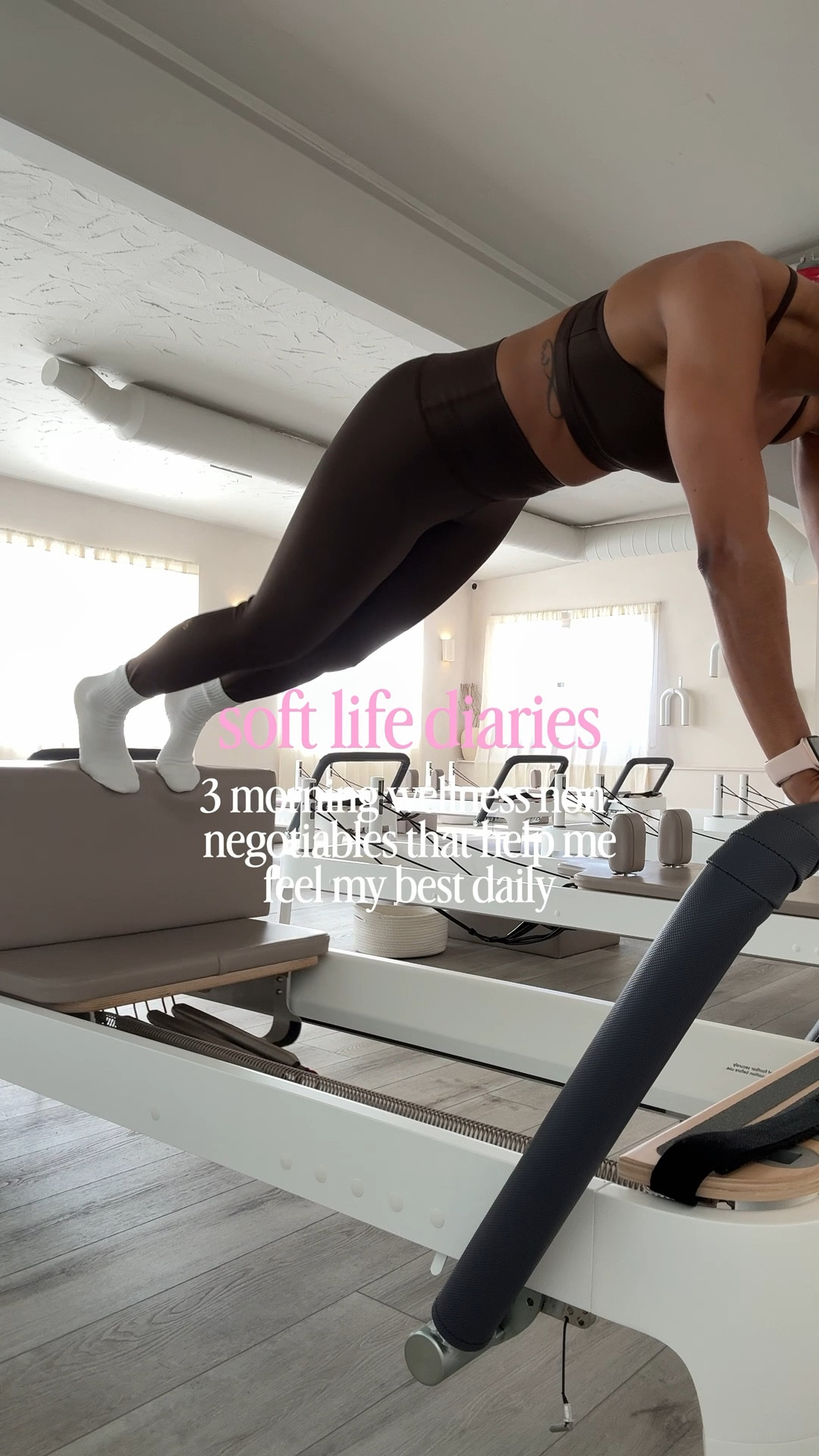 Here are 3 simple wellness habits to feel your best daily!

When wellness is simple, it’s easy to sustain. 

My Pilates and gym sets are from alo. They’re airlift which is my favorite material because the pants don’t slide down when you’re working out  
