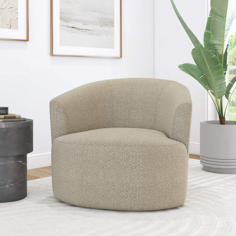 Mainstays Boucle Swivel Accent Chair, Taupe | Walmart (US)