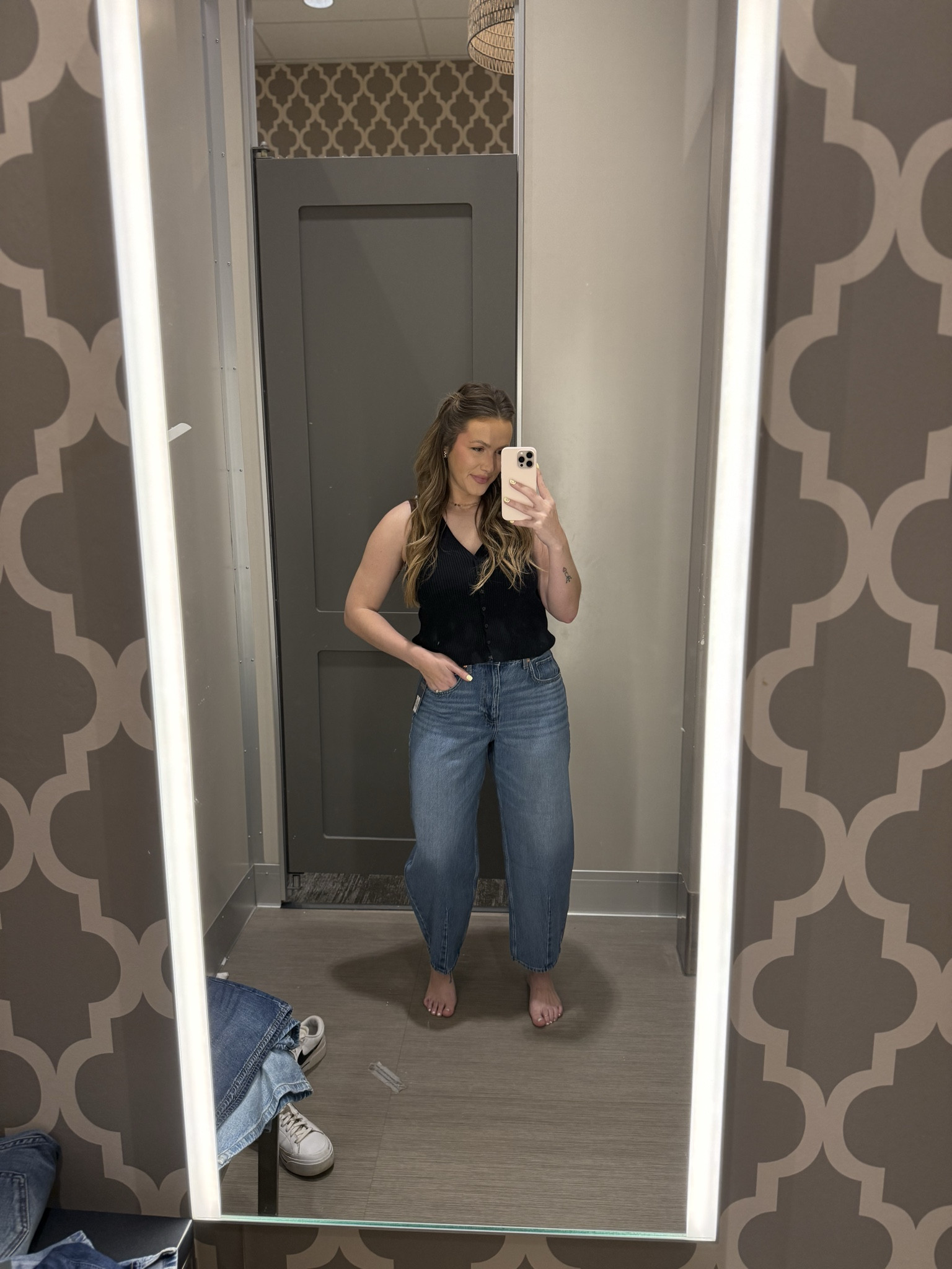 Mom approved barrel jeans