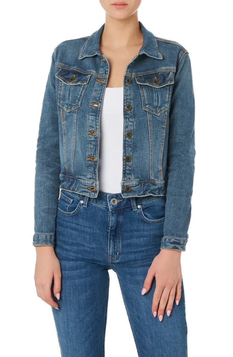 Harper Organic Stretch Cotton Crop Denim Jacket | Nordstrom
