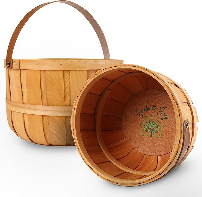 Jack & Joy Set of 2 Baskets for Produce – Thick Wood Slots and Reinforced Body, Display Fruits ... | Amazon (US)
