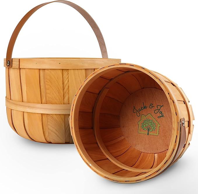 Jack & Joy Set of 2 Baskets for Produce – Thick Wood Slots and Reinforced Body, Display Fruits ... | Amazon (US)