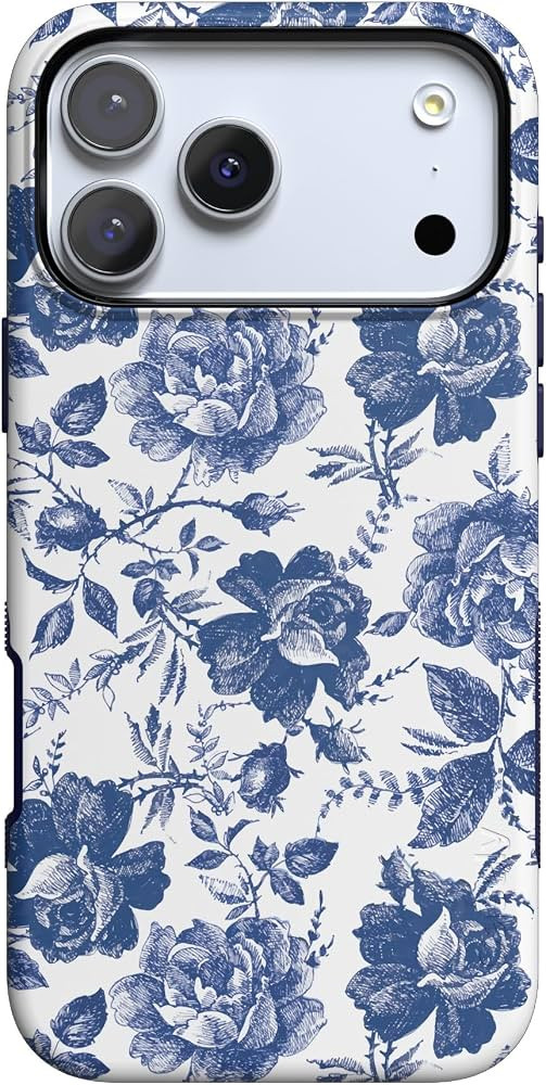 Casely iPhone 17 Pro Case | Rose to Fame | Blue & White Floral | Bold Protective Design | Compati... | Amazon (US)