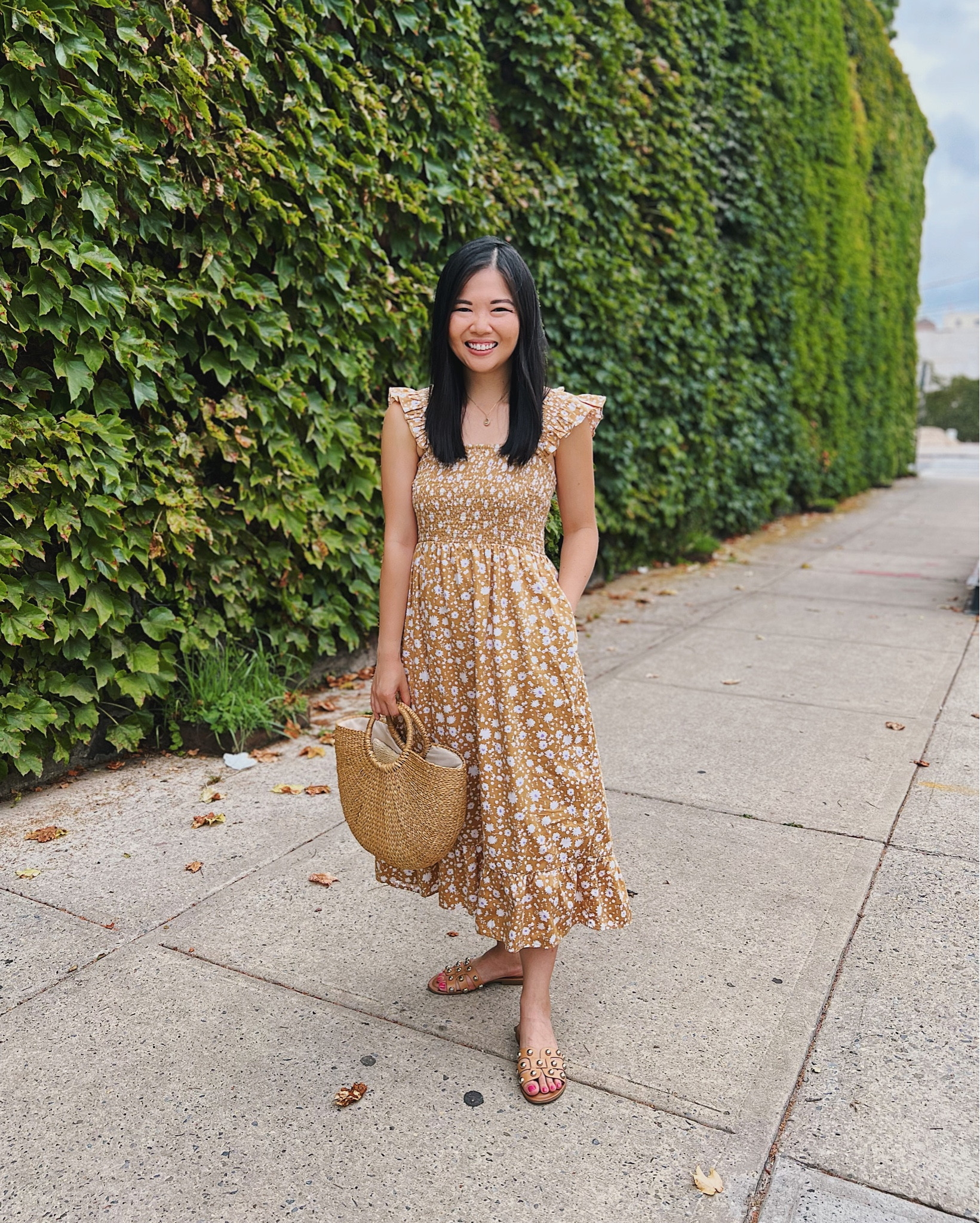 Yellow floral dress with pockets (XS)
Yellow dress with pockets
Straw tote bag
Straw bag
Studded sandals (TTS)
Summer dress
Summer outfit
Amazon dress
Amazon The Drop dress
Amazon fashion
Amazon finds
Amazon Prime Day

#LTKsalealert #LTKxPrimeDay #LTKunder50