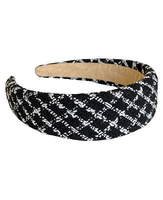 Padded Headband - Black Plaid | Macy's