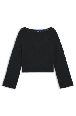HUGO Happy- sweater in an oversized fit - Black Women's Sweaters size S | Hugo Boss (US)