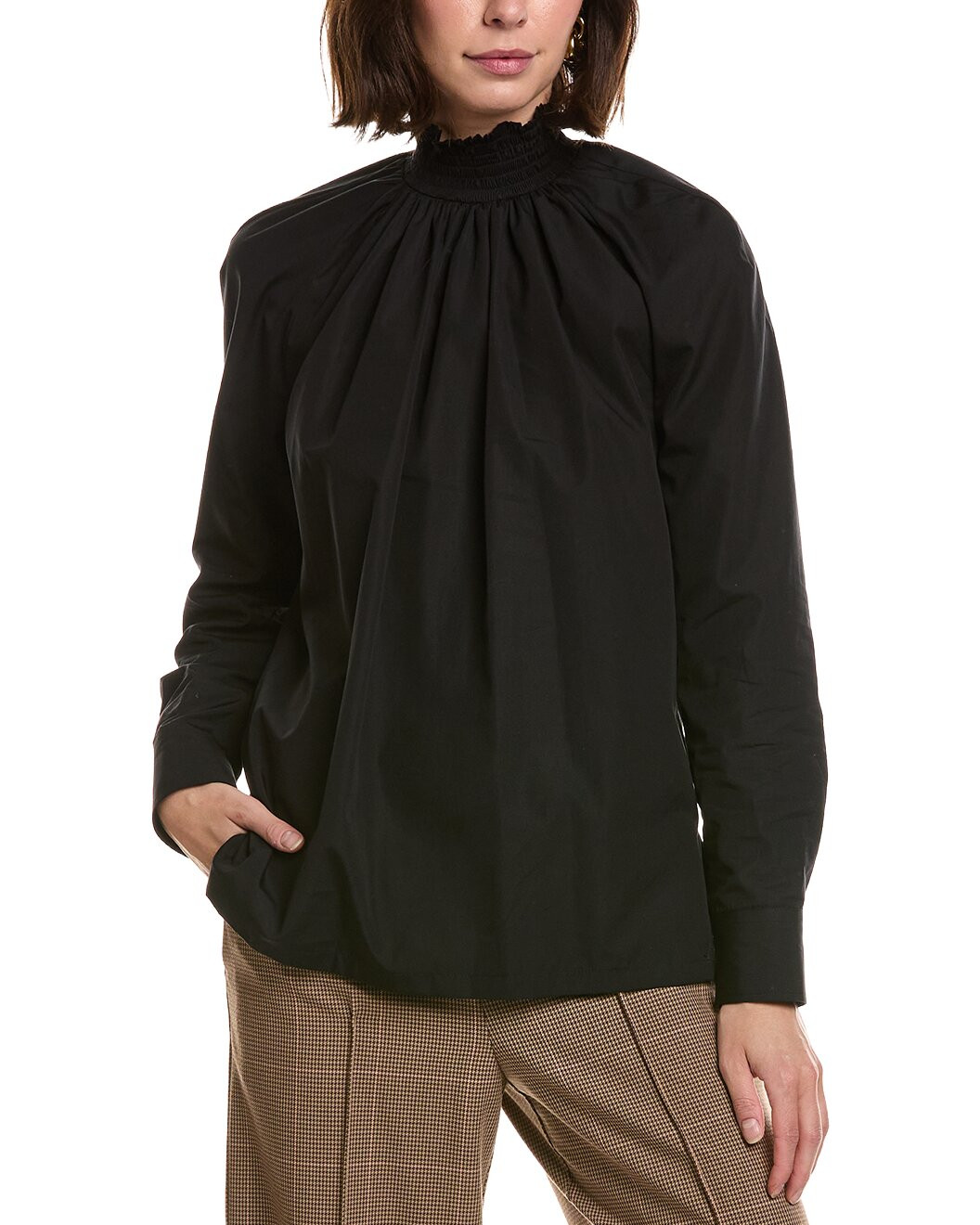 Shirred Poplin Blouse | Rue La La