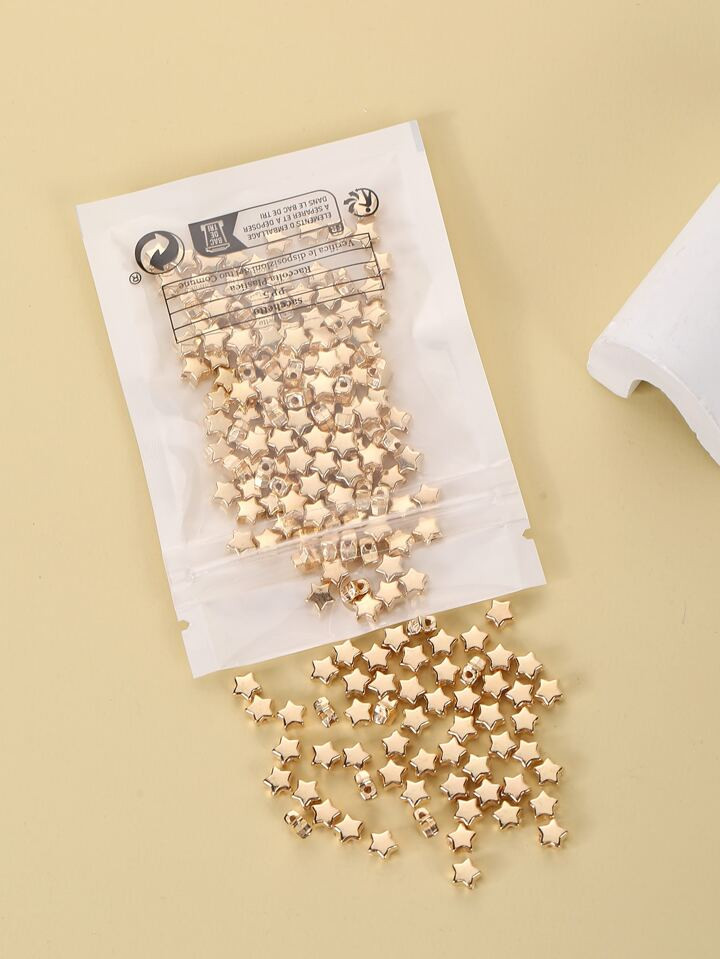 200pcs 6mm Five-pointed Star Shape Plastic Spacer Beads Loose Ball Beads For Diy Bracelet Necklac... | SHEIN