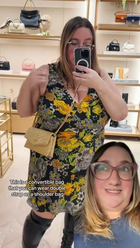 Will It Crossbody: The Tory Burch Kira wallet on a chain? The answer is yes for me, but if you are taller than 5’4” and a half and with a similar shape, it might be a smidge too short! The strap is convertible to a shoulder strap though, so you have options either way. Linking this exact bag (on sale!), and some other colorways and iterations of it (including a straight across flap chevron and a diamond shape quilted number) 

#LTKItBag #LTKPlusSize #LTKSaleAlert