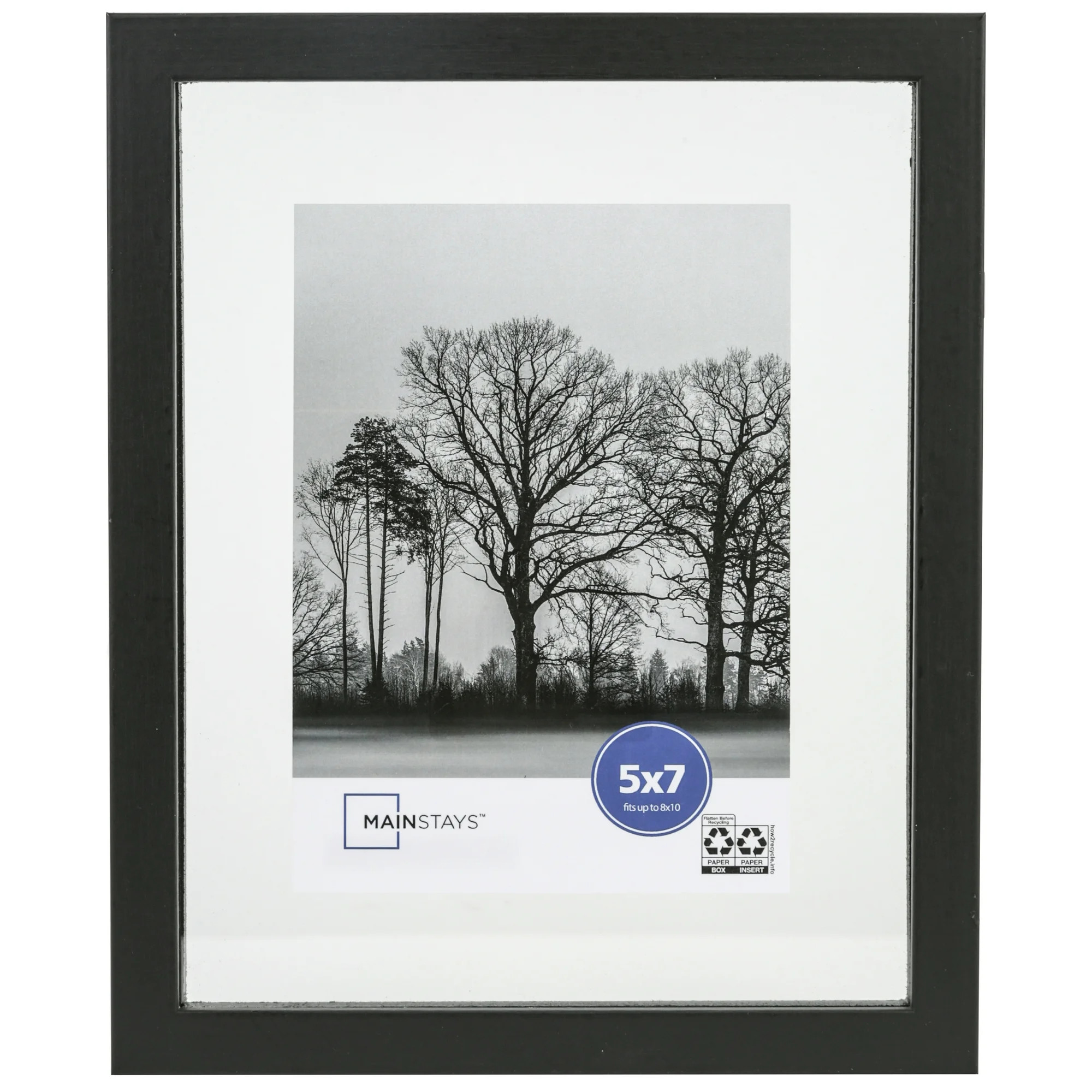 Mainstays 8x10 Float to 5x7 Black Linear Float Picture Frame | Walmart (US)
