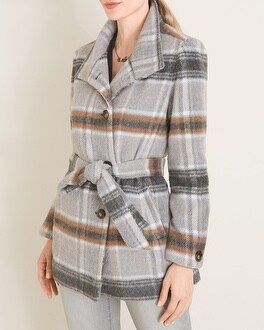 Plush Plaid Trench Coat | Chico's