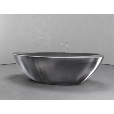 Vast Studio Aged Brass Freestanding Oval Bathtub – Brass/Green Interior Deep Soaking Solid Surface Tub with Metallic Luxury Finish & Contemporary Spa | Wayfair North America