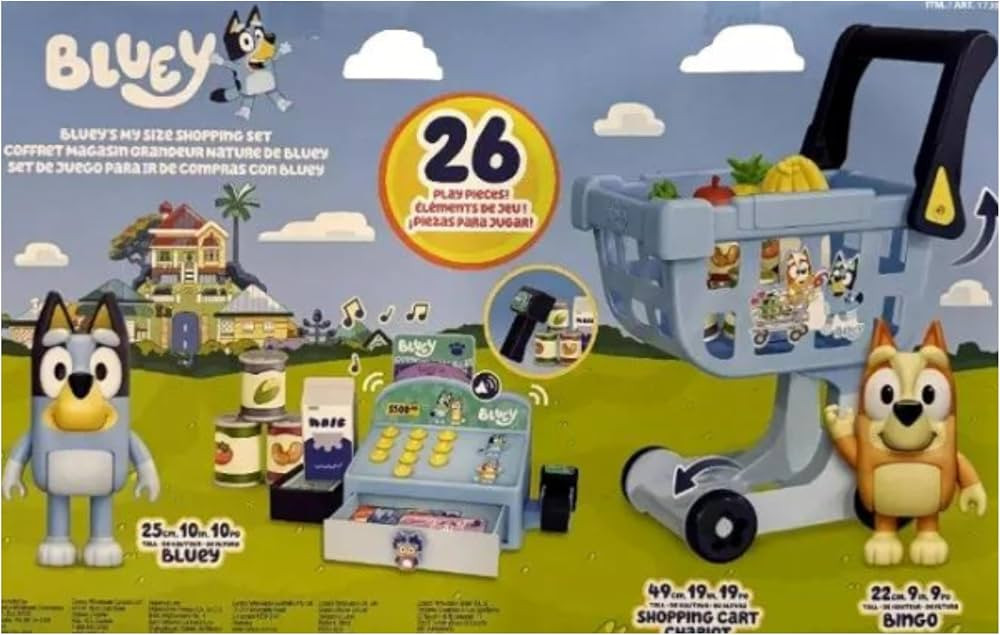 Bluey 's My Size Shopping Set Takes Your Child into The World of Bluey with Toys of just The Righ... | Amazon (US)