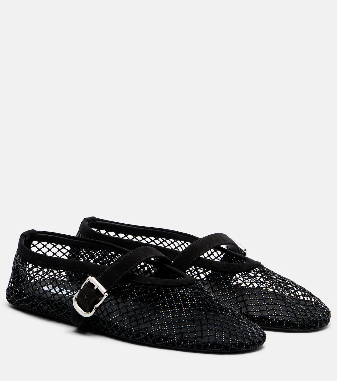 Embellished fishnet ballet flats | Mytheresa (UK)