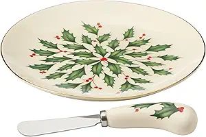 Lenox Holiday Cheese Plate and Knife Set | Amazon (US)