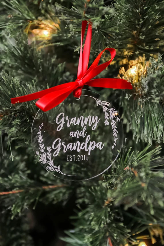 Grandma and Grandpa Ornament  Personalized Gift for | Etsy | Etsy (US)