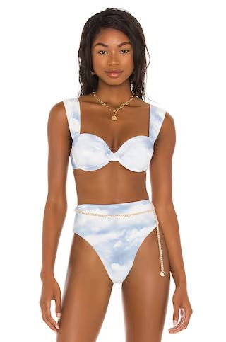 WeWoreWhat Claudia Bikini Top in Clouds Powder Blue from Revolve.com | Revolve Clothing (Global)