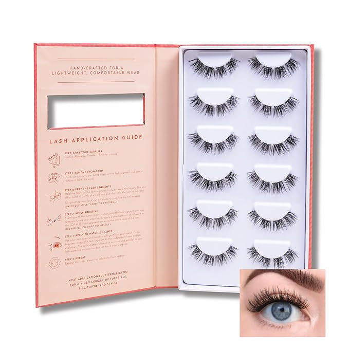 FlutterHabit The Sweetheart Curly Lashes, DIY lash Extensions, Lash Clusters for Women, Salon Qua... | Amazon (US)